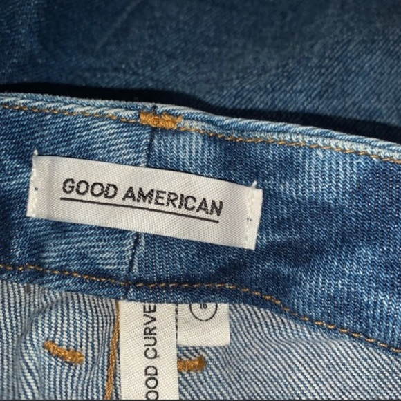 Good American Good Curve Straight Blue Jeans Size 16 - Picture 5 of 6